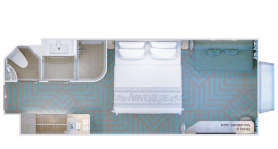 Deluxe Inside Stateroom with Reef View-格局 Deluxe Inside Stateroom with Reef View-格局
