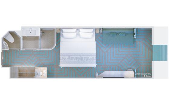 Deluxe Oceanview Stateroom-格局 Deluxe Oceanview Stateroom-格局