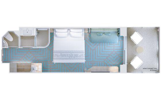 Deluxe Garden View Stateroom with Verandah-格局 Deluxe Garden View Stateroom with Verandah-格局